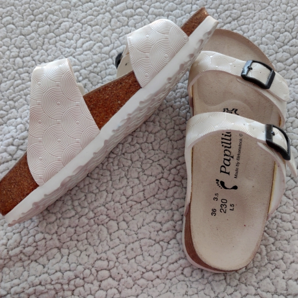 White Papillio Birkenstock, size 36